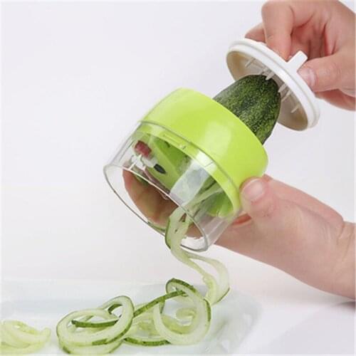 Handheld Spiralizer Vegetable Fruit Slicer 4 In 1 Adjustable Spiral Grater Cutter Salad Tools Zucchini Noodle Spaghetti Maker