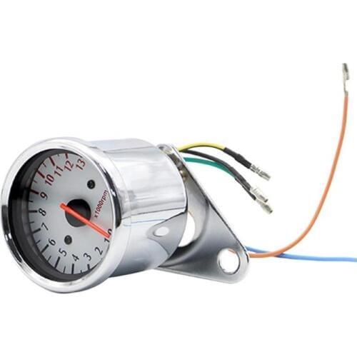 Hot Sale Motorcycle Tachometer Delicate Texture 12V 0-13000 Tachometer Retro Tach RPM Gauge Rev Counter Universal for Motorcycle