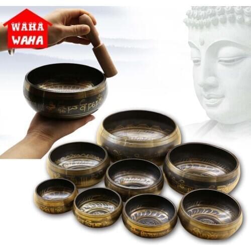 Tibetan Meditation Singing Bowl Nepalese Buddhist Tibetan Chanting Yoga Bowl Buddhist Sound Therapy Bowl Copper Religion Carft