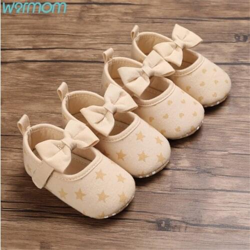 Warmom Spring and Autumn Models 0-1 Year Old Baby Princess Shoes Soft Bottom Breathable Non-Slip All-match Baby Toddler Shoes