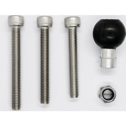 Motorcycle Handlebar Clamp Base with M8 Screws with 1 inch Ball