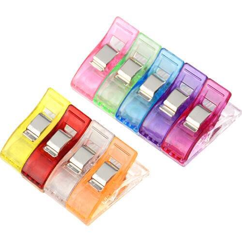 10pcs Job Foot Case Multicolor Plastic Clips Hemming Sewing Tools Sewing Accessories Sewing DIY Crafts Patchwork Sewing Clip