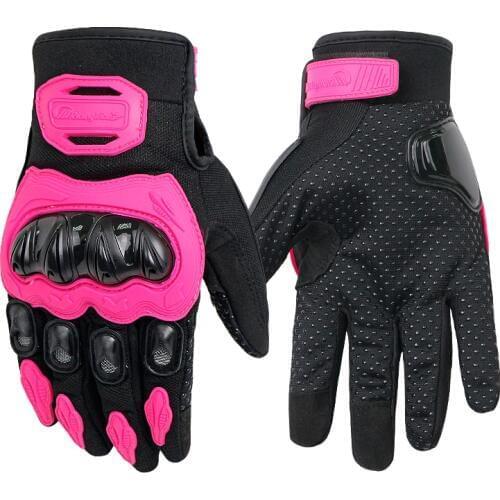 Riding Tribe Winter Motorcycle Gloves Moto Pink Skiing Windproof Gloves Anti-skid Touch Screen Guantes Moto Riding Gloves