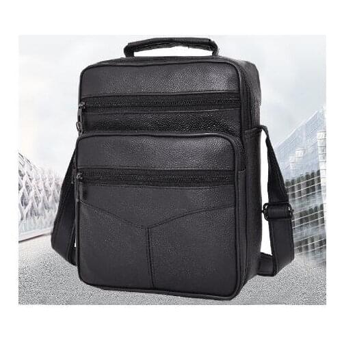 1pcs/lot Genuine Leather Males Crossbody Bag Casual Business Leather Mens Messenger Bag