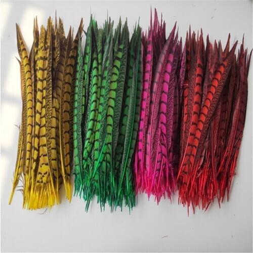 100pcs/lot Natural Pheasant Tail Feathers For Crafts 12-14inch/30-35CM Carnival Stage Performance Phesant Feather Plumes DIY