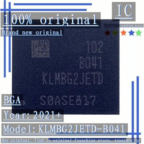 2021+100% Brand new original 1PCS-10PCS KLMBG2JETD-B041 BGA EMMC Memory chip