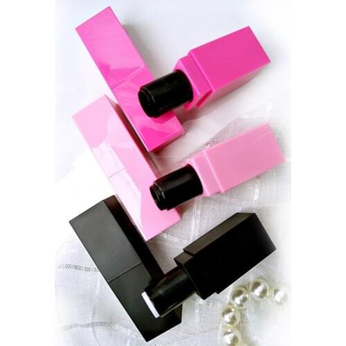30pcs 12.1mm Matte black pink square lipstick tubes empty Lipstick tube Classic lipstick tube lip blam tubes lipgloss tubes