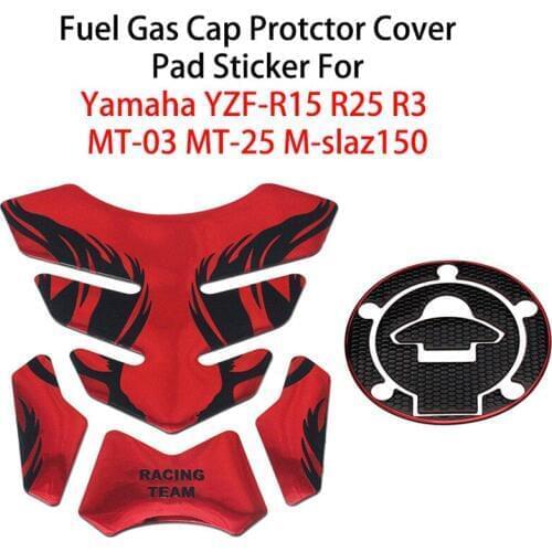 3D Motorcycle Fuel Gas Tank Cap Cover Pad Protector Decals Sticker For YAMAHA YZF-R15 R25 R3 MT-03 MT 03 MT-25 MT 25 M-slaz150