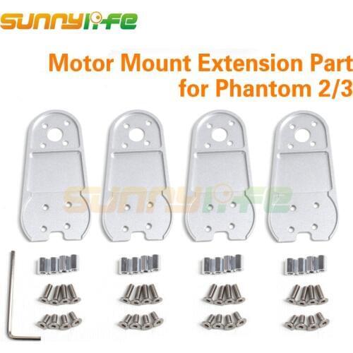 4pcs Aluminum Motor Mount Extension Part Wheelbase Stretch Kit for Phantom 2/ 3 Extended Wheelbase 450mm