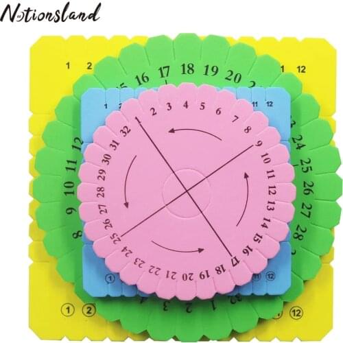 4Pcs Round Square Kumihimo Beading Cord Disc Disk Braiding Plate Handmade DIY Bracelet Braided Weaving Board