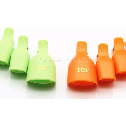 New 5Pcs Toenail Soak Off Clip Caps Gel Nail Art Tips Reusable Clamp Remover