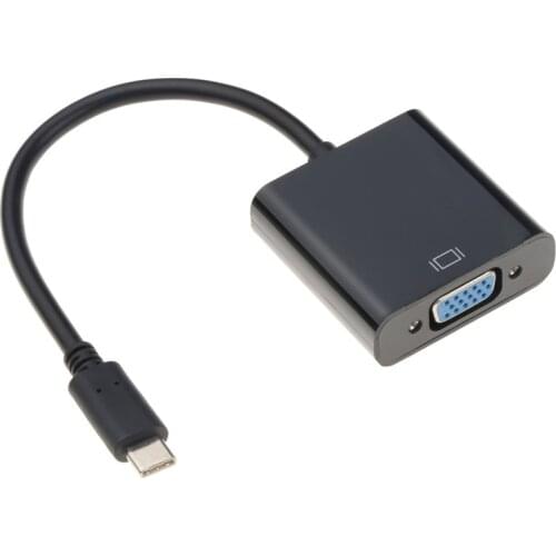 Alfavoce USB Type-C to VGA adapter USB 3.1 to VGA cable convertor for Macbook Lumia