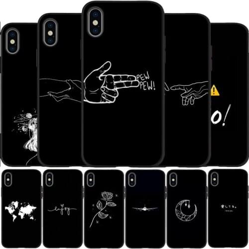 Bags Bumper Black Silicone Phone Case For IPhone 12 Mini 11 Pro Max XR XS XSMax X 5 5S SE 2020 6 7 8 Plus TPU Cover