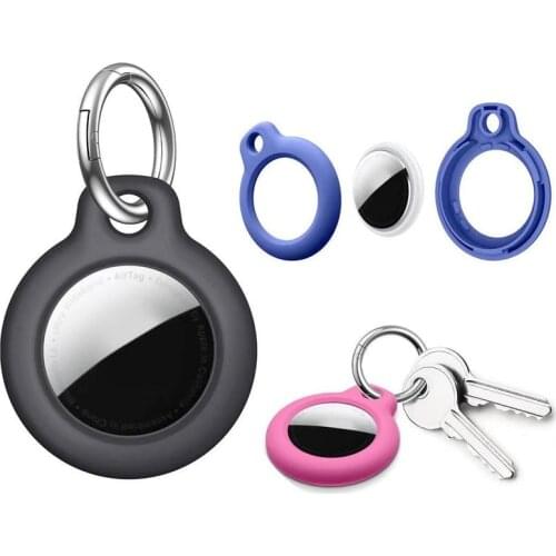 Anti-Lost Locator Tracker Case Cover for Apple Airtags Shockproof Anti-scratch Keychain Protective Case Sleeve Hook For Air Tag