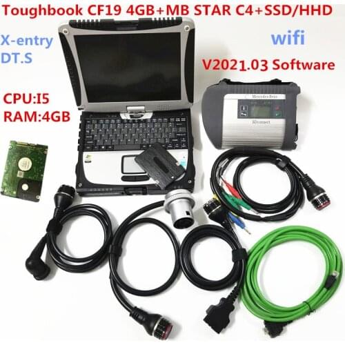 2021 high performance Toughbook CF-19 with MB STAR C4 SD CONNECT Diagnostic Tool with v2021.03 xen//try software support wifi