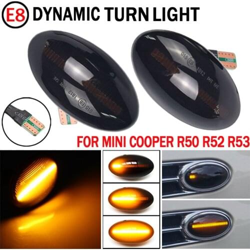 For Mini Cooper R50 R53 2002-2006 Dynamic LED Turn Signal Side Marker Light For Mini Cooper R52 2004-2008 LED Side Repeater Lamp