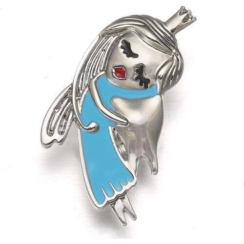 Enamel Tooth fairy Pin Brooch Kids Tooth Change Protect Healthy Souvenir Gift Metal Lapel Doctor Nurse Dentist Medical Jewelry