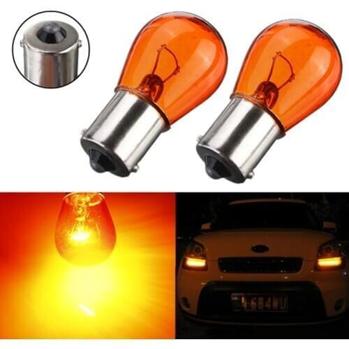 10pcs 21W DC12V PY 1156 BA15S Amber Car Auto Scooter Indicator Break Parking Turn Light Bulb Lamp 21W DC12V Halogen lamp bulb