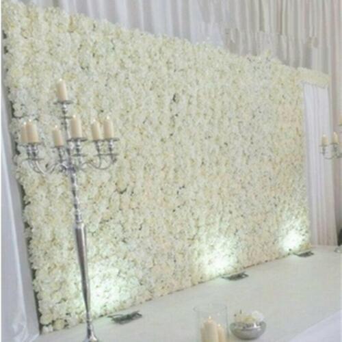 Artificial Milk White silk rose with peony flower wall wedding background flower backdrop Party Stage Decoration