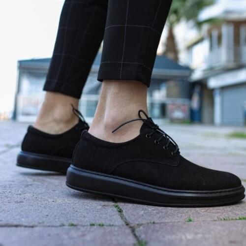 Knack Classic Men 'S Casual Shoes 001 Black Suede (Black Base Street Fashion New Season New Creation Cool Comfortable Style