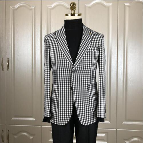Plaid Suit Jackets Men Casual Single Suit Tide Hairstylist Blazers Europe And The United States Original Autumn