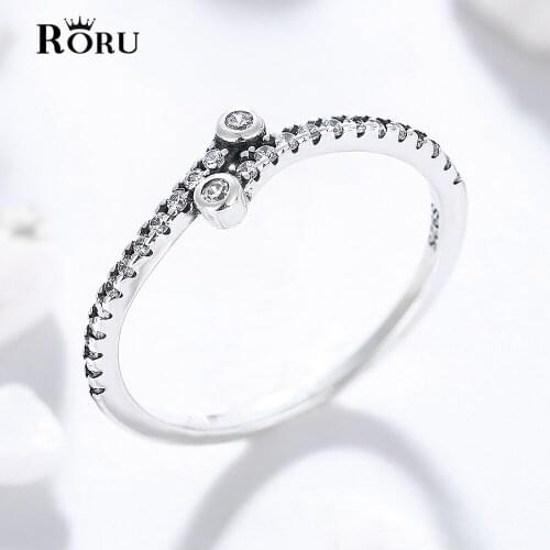 925 Sterling Silver Rings 100% Stagger Retro Designer Jewelry with Zircon Stone for Woman Vintage Jewelry Fine Rings 2021 Trend