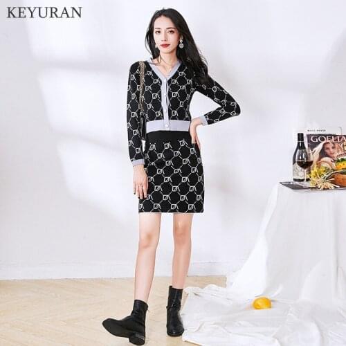 Women Autumn Winter Knitted Suit Two-piece Knitted Cardigan Crop Top Jacket + High Waist Mini Skirt Female Sets