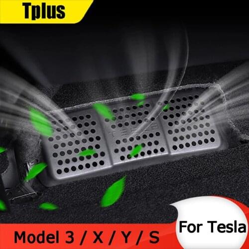 Tplus Car Exhaust Vent Cover For Tesla Model 3 Air Flow Port Under Seat Anti-Blocking Dust-Proof Protective Cover Accessories