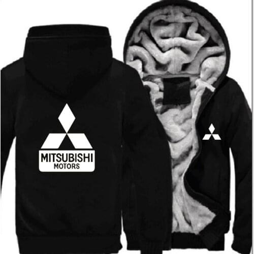 Custom Men Comfortable Mitsubishi Motors Women Coat Leisure Zipper Hoodie Winter Fleece Unisex Thicken Jacket Clothing