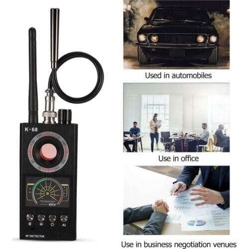 K68 Multi-function Anti-spy Detector Camera GSM Audio Bug Finder GPS Signal Lens RF Tracker Detect Wireless Products Full Range