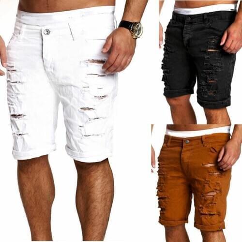 Fashion Mens Ripped Denim Pants Slim Skinny Straight Jeans Trousers Shorts New