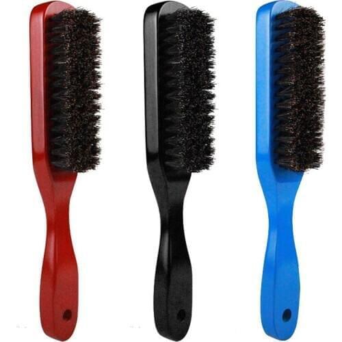 Man Beard Comb Wood Handle Hair Brush Hard Boar Bristle Combs For Men Women Hairdressing Hair Styling Beard Comb Brush