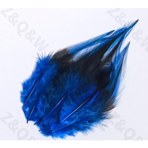 Natural 5-6 inches (12-15CM) silver tip feathers dyed in royal blue 100PCS DIY craft jewelry earrings decoration accessories