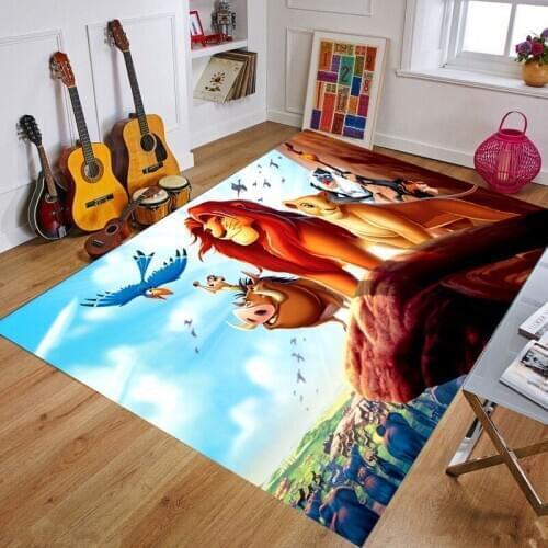 Non-slip 80x160CM Kids Play Mat Lion Pattern Rug Floor Mat Living Room Balcony Bathroom Kitchen Living Room Bedroom Carpet