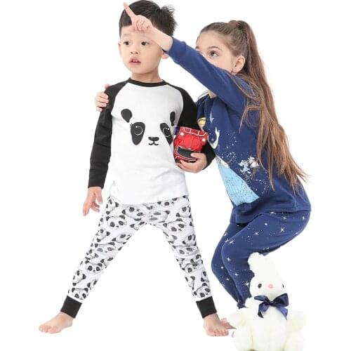 Spring Autumn New Full Sleeve Cotton Baby Pajamas Sets Kids Panda Pajama Girls Princess Nightwear Homewear Childrens Sleepwear