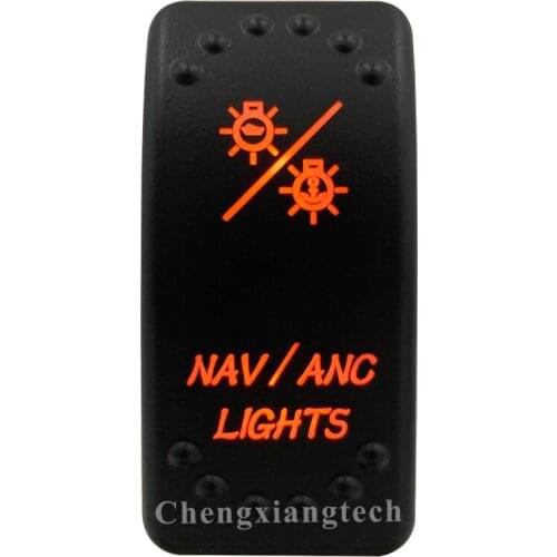 Orange Led- ON OFF ON-Car Boat Caravan Marine-Rocker Switch-Laser Eatched-Nav/Anc Lights- for Carling ARB NARVA 4X4 -Waterproof