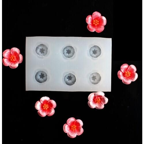 Peach Blossom Silicone Mould DIY Fondant, Clay, Plaster, Aroma Wax Mould Decoration Accessories, Baking Utensil