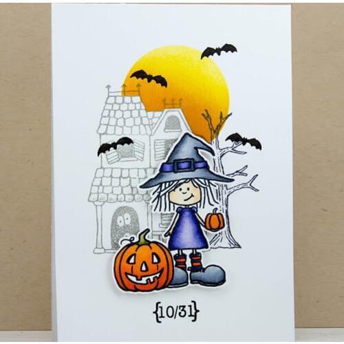 Happy Halloween Witch Clear Stamps for DIY Scrapbooking Card Making Crafts Fun Decoration Transparent Stempels Silicone Seal