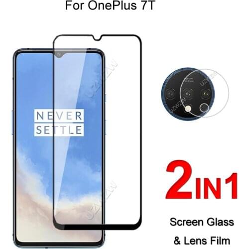 Full Cover Glass For Oneplus 7T Screen Protector Protective Tempered Glass Explosion Proof & Camera Lens Film
