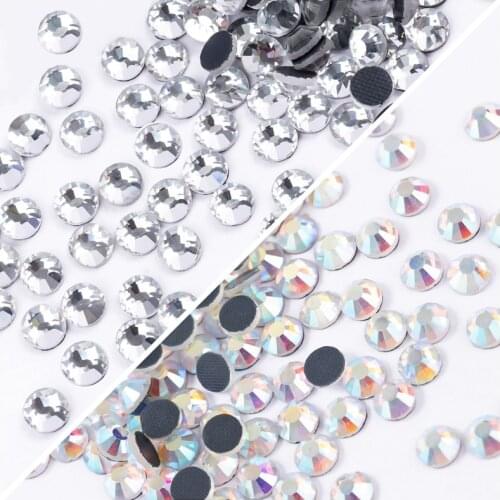 Super Bright Glass 280PCS-1400PCS/lot Hotfix Rhinestone Many Size SS4-SS30 Crystal Flatback Stones for Fabric Garment Adornment