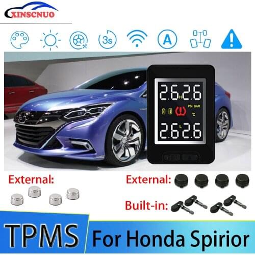 XINSCNUO Car TPMS For Honda Spirior Tire Pressure And Temperature Monitoring System With 4 Sensors