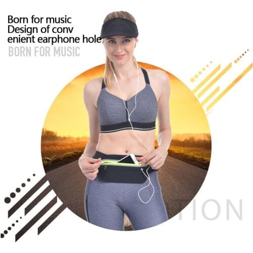 Ultra Slim Sport Waist Bum Belt Bag Running Jogging Hiking Zip Fanny Pack Pouch Multi Function Convenient Mobile Running Bag