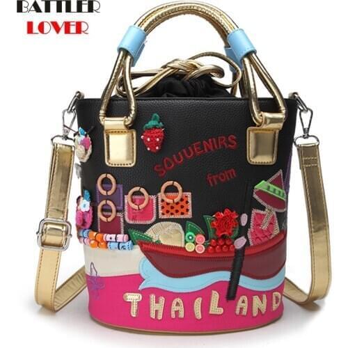New Handbags for Women 2020 Embroiderry Shining Design Female Large Capacity Shoulder Bags Soft Leather Crossbody Bags