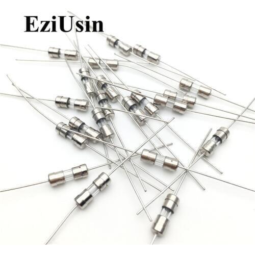 200pcs 3.6*10 3*10 4*11 Glass fuse Fast/Slow blow 250V 0.5A 1A 2A 3A 3.15A 4A 5A 6.3A 10A 15A with legs F/T type 3.6x10 3x10
