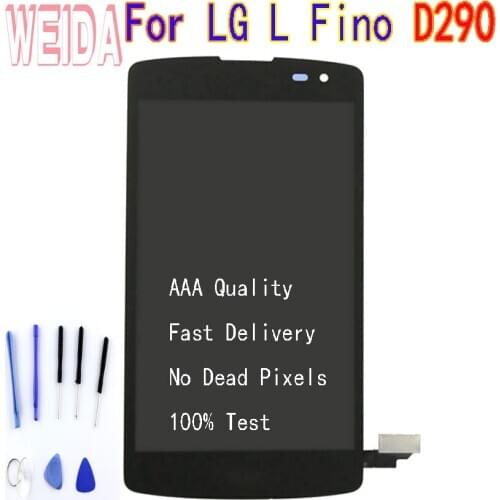 4.5’’ For LG L Fino D290 D290N D295 LCD Display Touch Screen Digitizer Assembly Without Frame with free tool