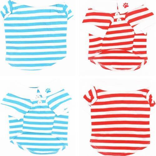 4Size 2Colors New Pet Puppy Summer Shirt Small Dog Cat Pet Clothes Vest T Shirt Dogs Clothes New Clothing For Dog