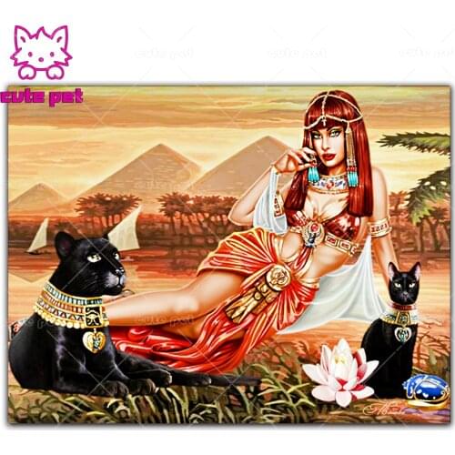5d Diamond Painting Black Panther Cleopatra embroidery diy full square Cross Stitch diamond mosaic puzzle Art Home Decor gift