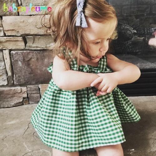 Babzapleume Summer Baby Girls Boutique Outfits Kids Clothes Plaid Cute T-shirt+Shorts Korean Children Clothing Sets 2PCS BC1019