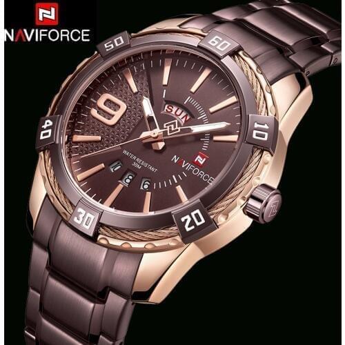 NAVIFORCE Men Watch Top Luxury Brand Man Military Sport Quartz Analog Wrist Watches Stainless SteelClock Relogio Masculino