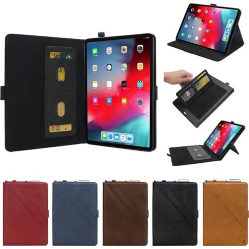 Case For Apple iPad Pro 11 inch 2018 case Smart leather Card slot Stand Pouch Bags Tablets case for iPad Pro 11" Cover kimTHmall
